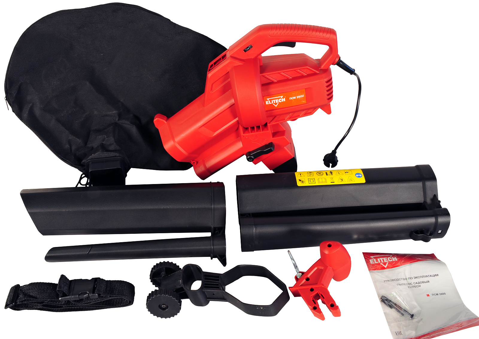 ELITECH ПСМ 2600 Эл.пылесос садовый 