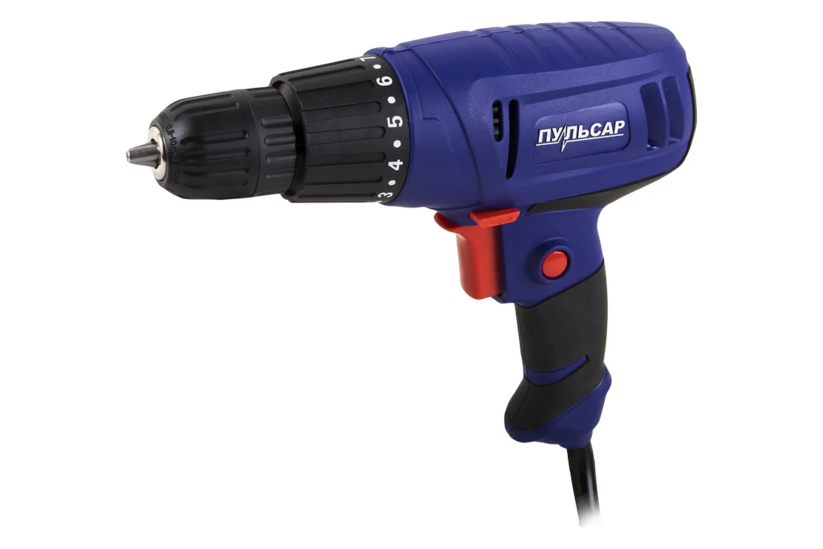 Шуруповерт сетевой ПУЛЬСАР ДШ 300, 300 Вт, 19Hm, 10мм 1ск,1,3кг