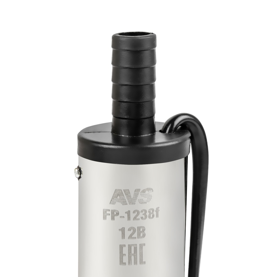 Насос для перекачки тех. жидкостей погружной AVS FP-1238f (12V/3,5А/20л/м./d=38 мм/съемный фильтр)