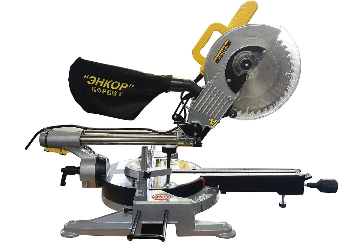 Пильный/Торцовочный станок Корвет 10-254, рез70/65х155мм, 1.8кВт, диск 254х30