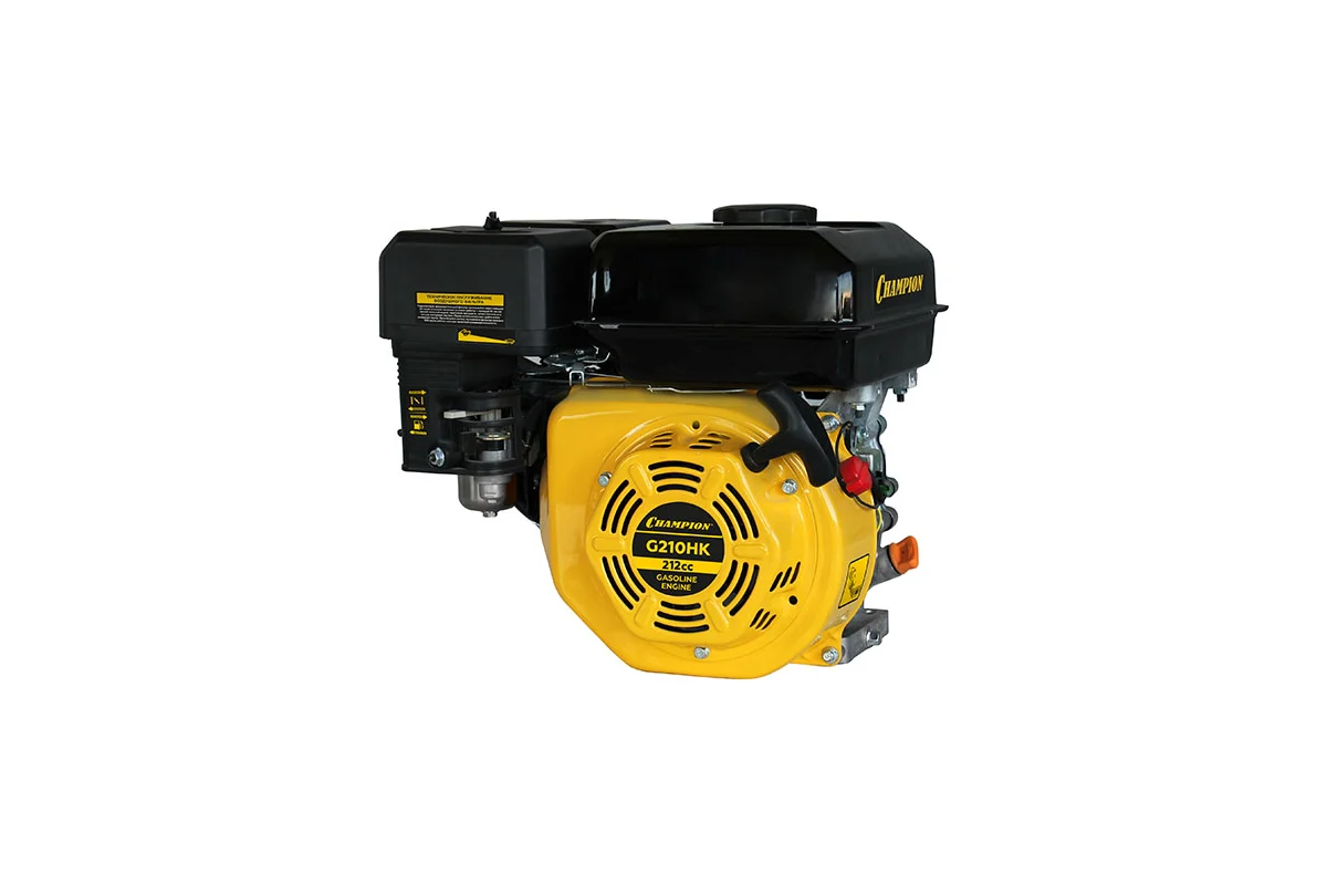 Двигатель CHAMPION G210HK, 4-такт.7,0 л.с, V212 см3,3600 об/мин, бак 3,6л, 15,3 кг., ручн. старт