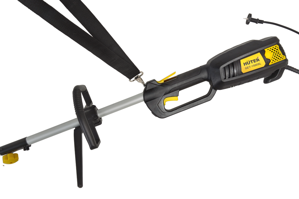 Электротриммер HUTER GET-1500SL 1,5 кВт, леска ф 2 мм/нож, 8000 об/мин, прямая штанга