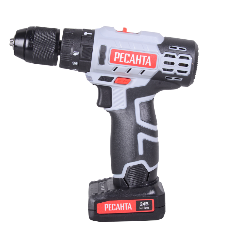 РЕСАНТА ДА-24-2ЛК-У Шуруп. акк. ударн, 24В 2х2,0 Ач Li-ion, 50Нм, БЗП 