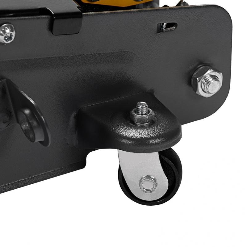 Домкрат гидравлический подкатной с фиксатором, 2,8 т, 135-385 мм, в кейсе// Denzel