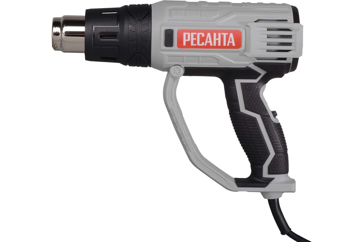 РЕСАНТА ФЭ-2000ЭК Фен строительный, 2,0кВт, 3-х реж..300/ 300/500 л/мин, t 20/350/550*С, кейс