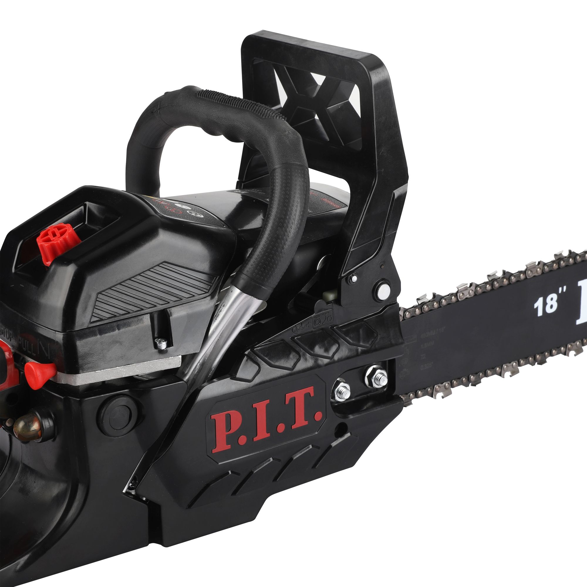 Пила цепная бензиновая P.I.T.GCS52-C7 72х325х1,5 (18"/450мм, 2.2кВт, 52см³, хром.цил.,легкий старт,)