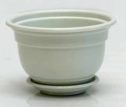 Кашпо PROTEX "Мини" с подставкой 0,5 л. цв. белый