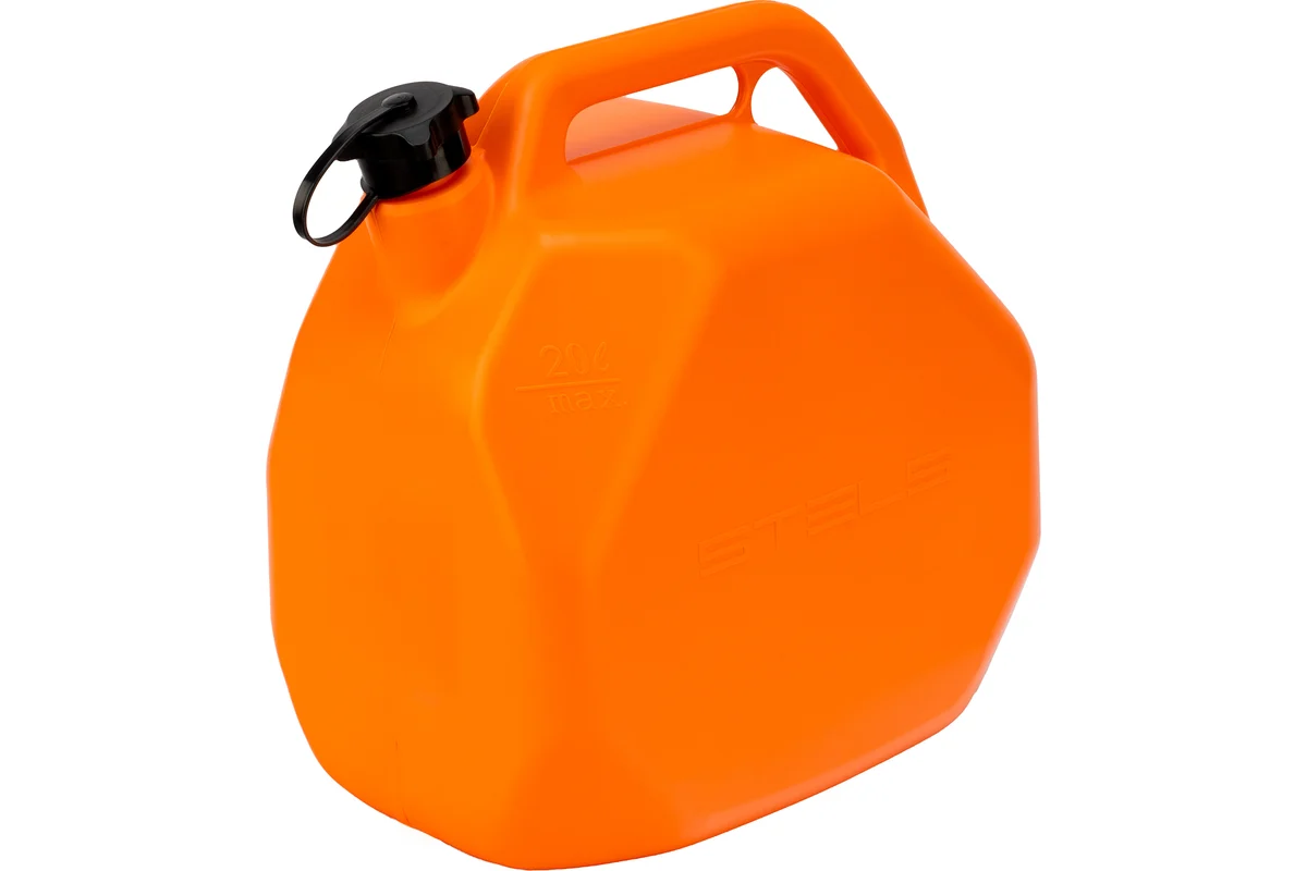 Канистра для ГСМ, пластиковая, со скошенными углами, 20 литров // Stels