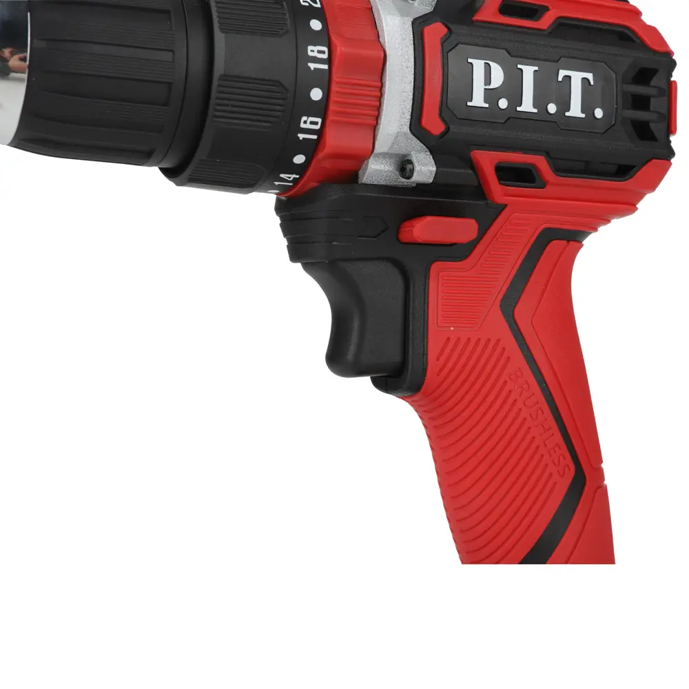 Дрель ударная аккум. бесщёточная P.I.T. LPSR18-D4 (20В, 38Нм, 2скорости, БЗП 10мм, 2 акб 1,5Ач, ЗУ