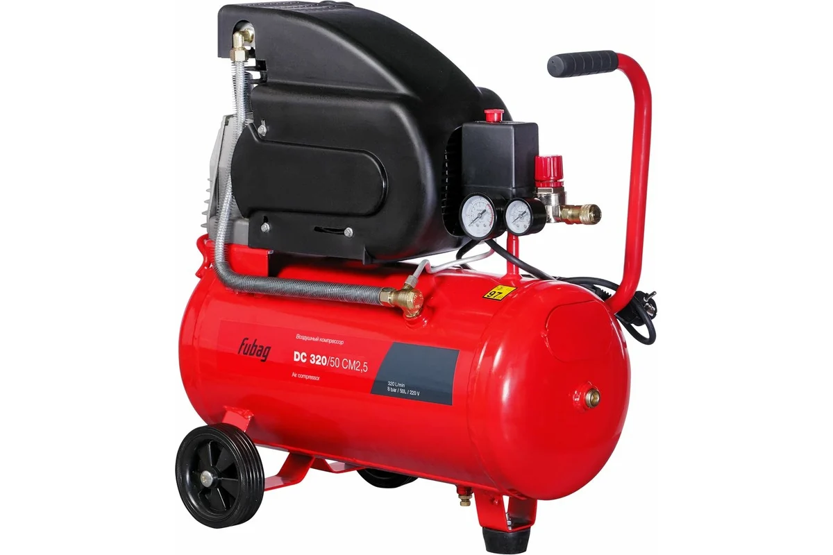 Компрессор FUBAG DC320/50 CM2.5  220В 1,8кВт, 320л/мин, ресивер 50л коакс. масл.