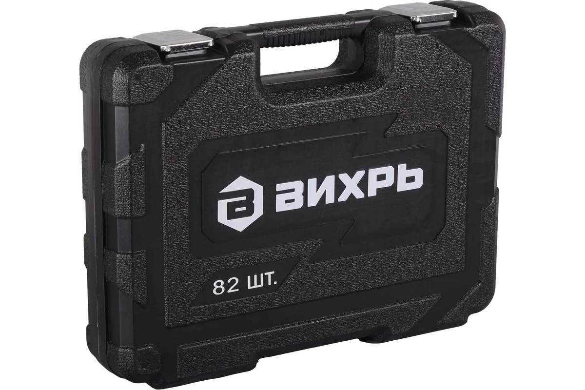 Набор инструментов, 1/2", 1/4", в кейсе 82 предм Вихрь