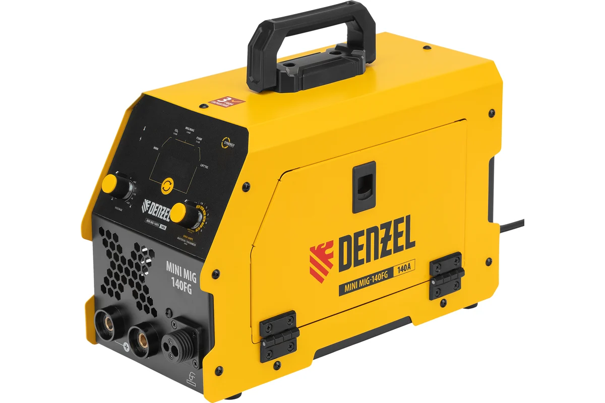 Аппарат инвертор. полуавтомат. сварки Mini MIG-140FG, 140 А, ПВ 60%// Denzel