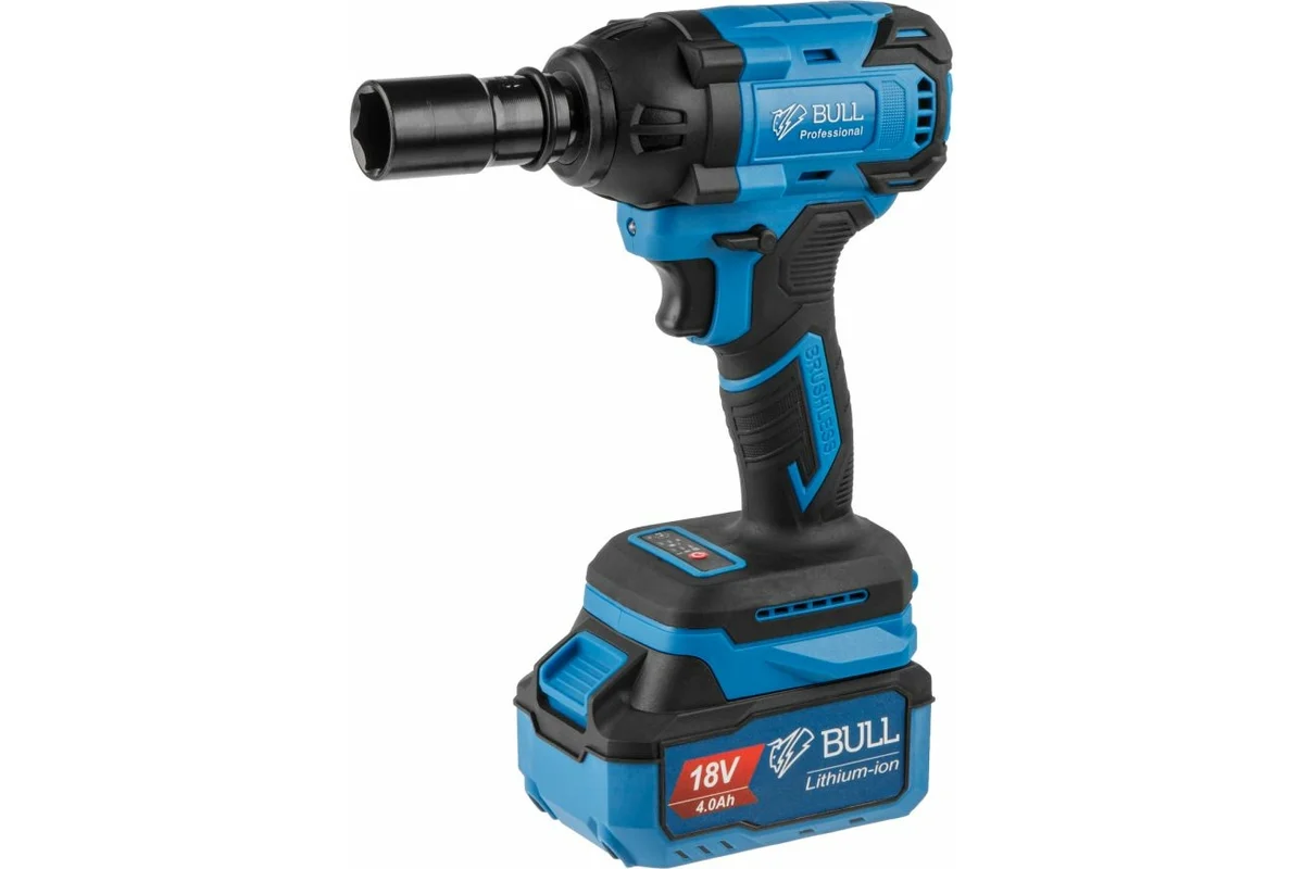 Аккум. ударный гайковерт BULL SC 1804 (18.0 В, 1 акк., 4.0 А*ч, б/щ, 1/2 \", 400 Нм, 2.0 кг, кейс 