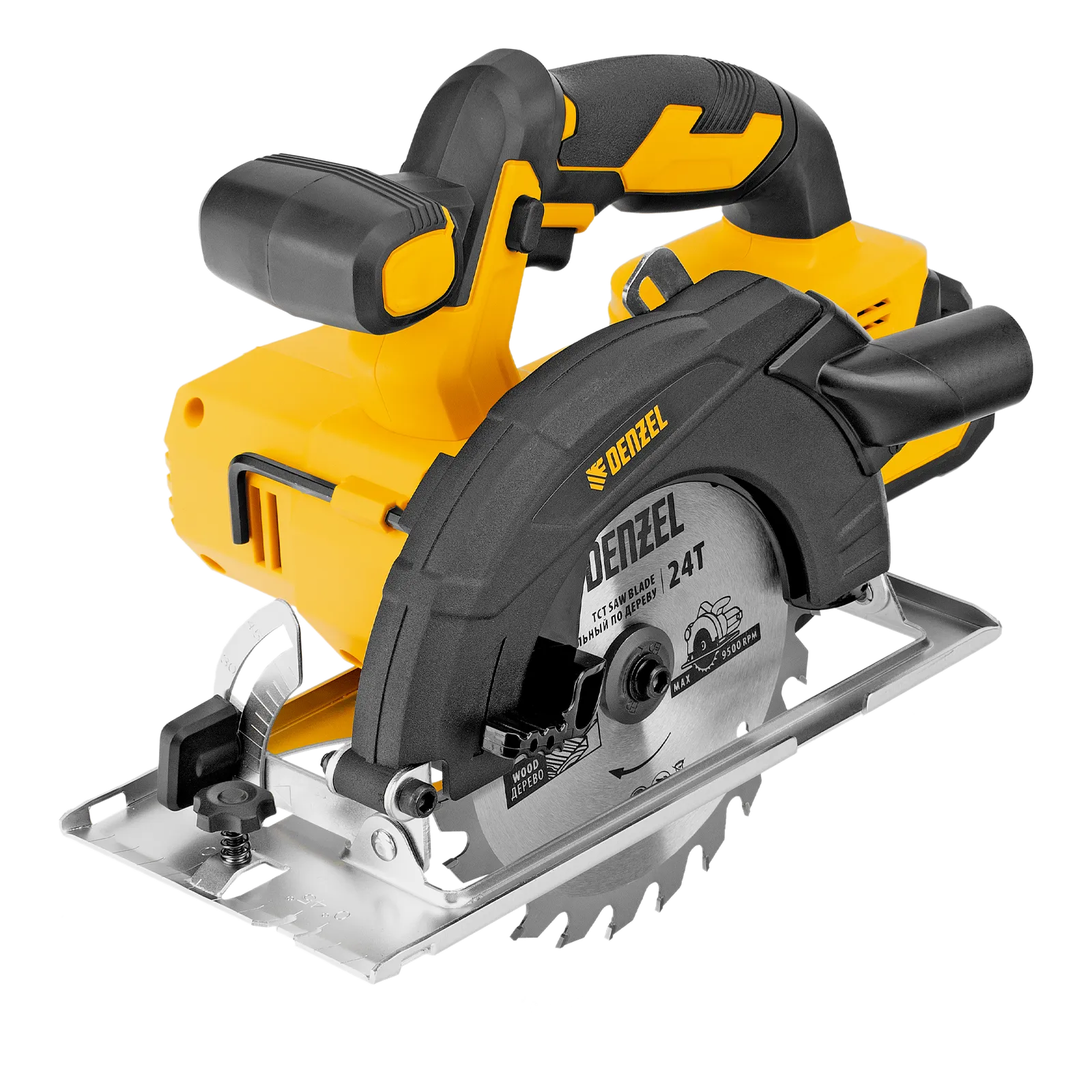 Пила циркулярная аккумуляторная CCSH-20-165, 165 мм, Li-Ion, 20 В// Denzel