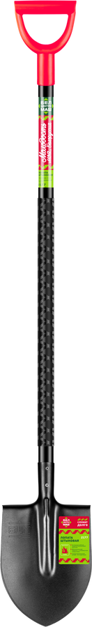 БЦМ Лопата штыковая, закалённая сталь,металл. черенок 2177