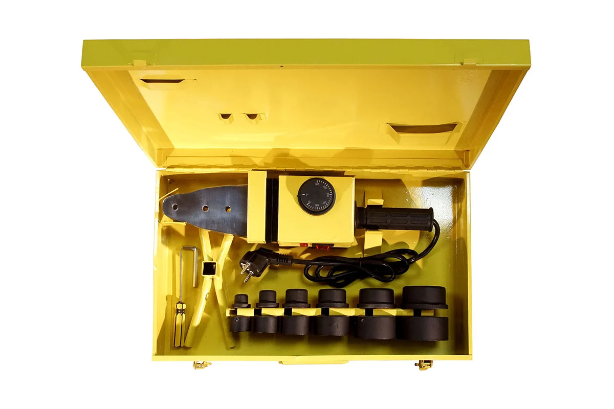 ЭНКОР АСП-1500Н Сварочн. аппарат д/пласт. труб 1,5 кВт, раб. t 0-300 С, насадки 20-25-32-40-50-63 мм