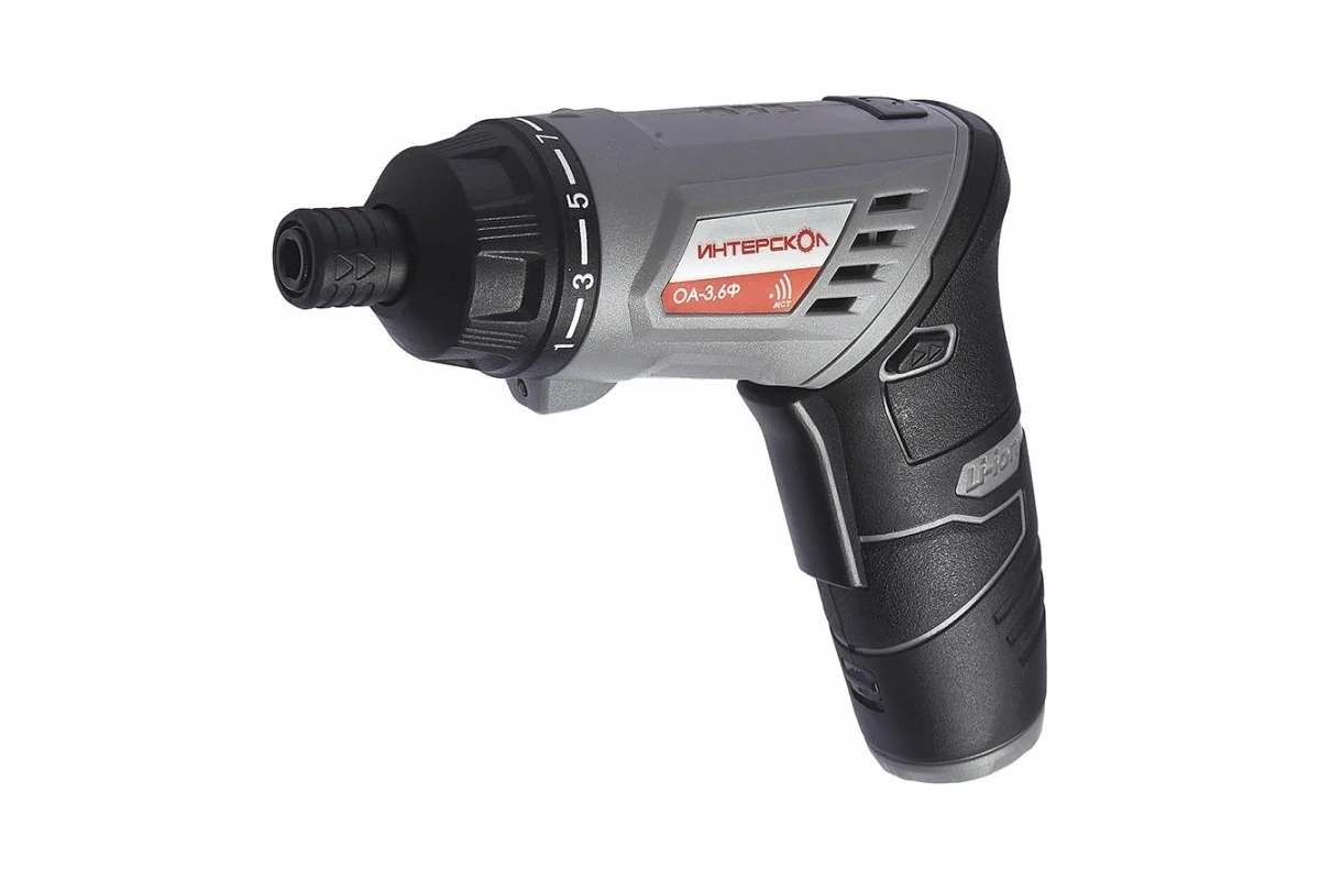 ИНТЕРСКОЛ ОА-3,6Ф акк. отвертка с фонарем (Li-ion, кейс, набор 38+1+1)