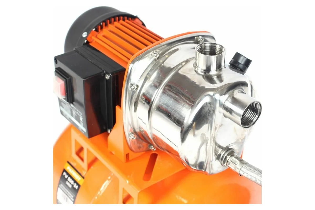 Насосная станция PATRIOT PW 850-24 INOX, насосная часть - нерж. сталь, бак 24 л, 850 Вт, 3000 л/час.