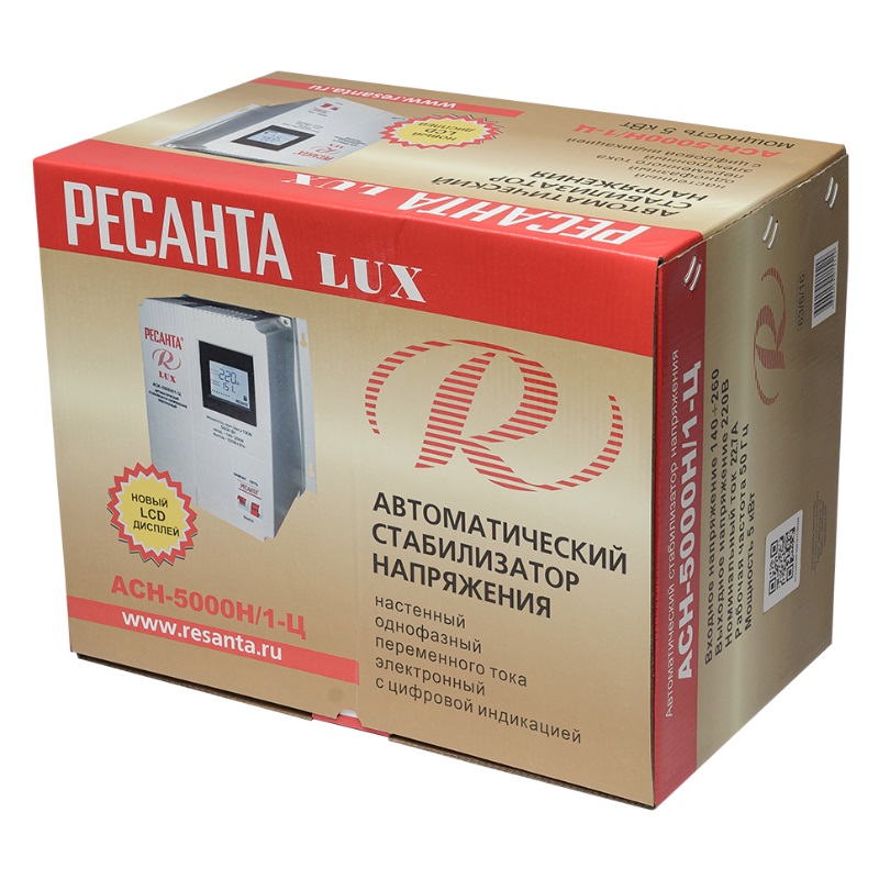 Стабилизатор АСН- 5 000 Н/1-Ц Ресанта Lux