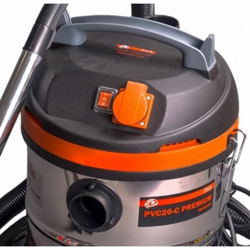 Пылесос строительный электрич. P.I.T. PVC20-C МАСТЕР (1500Вт, роз. 2кВт, шланг 3м, бак 20л нерж.)