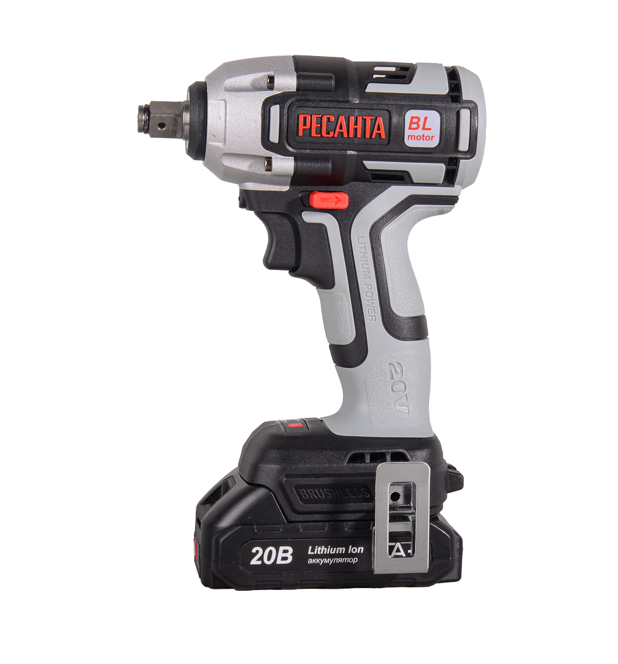 Гайковерт аккумуляторный АГ-300/20L 1/2" 300Нм (в комплекте 2 АКБ и ЗУ) в кейсе Ресанта