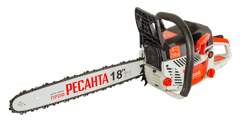 Бензопила РЕСАНТА БП-4518, 2,3л.с, шина 45см,72х325х1,5