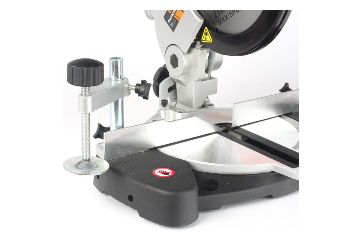 Пила торцовочная PATRIOT MS 210, мощность 1400Вт, пильный диск 210 мм, Пылезащищенная кнопка включен