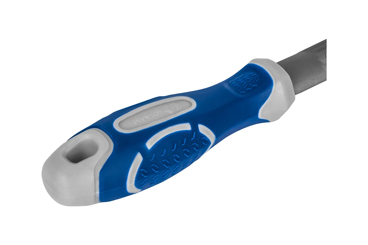 Напильник полукруглый КОБАЛЬТ насечка №1, длина рабочая/общая 180/310 мм,сечение 20х6 мм,2-х ком.рук