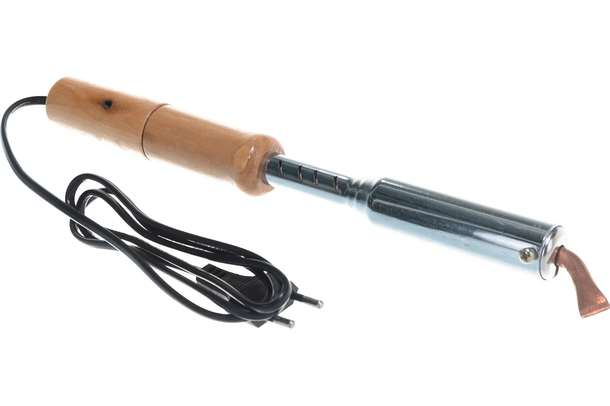 Паяльник электрика 100Вт, дерев. рукоятка //SPARTA