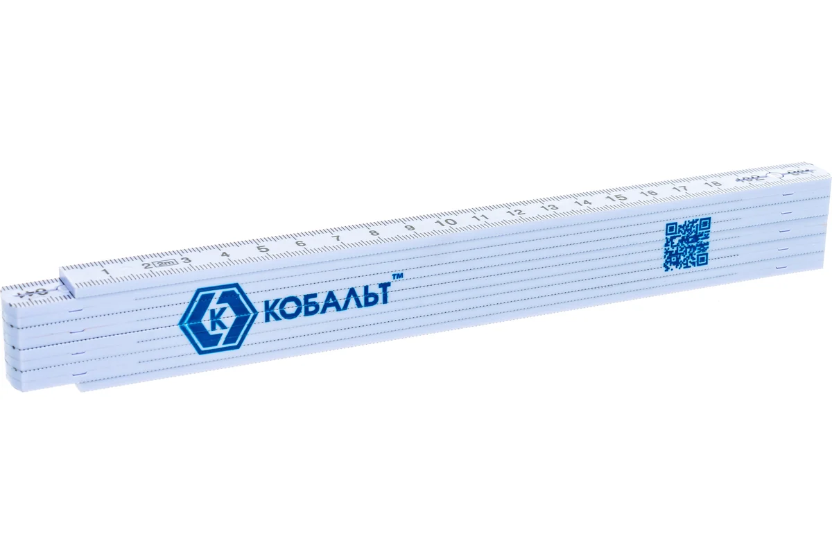 Линейка КОБАЛЬТ 2000 × 16 × 3,0 мм, складная, пластиковая, блистер