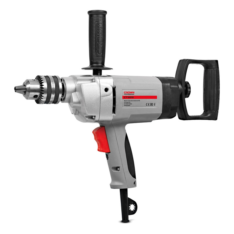 Дрель безударная CROWN CT10010, 1050Вт, 550об/мин, клп 3-16мм