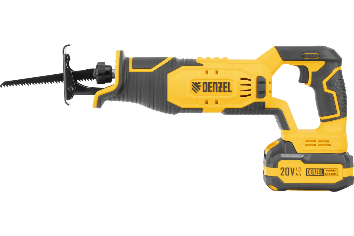 Пила сабельная аккумуляторная RS-180, Li-Ion, 20 В // Denzel