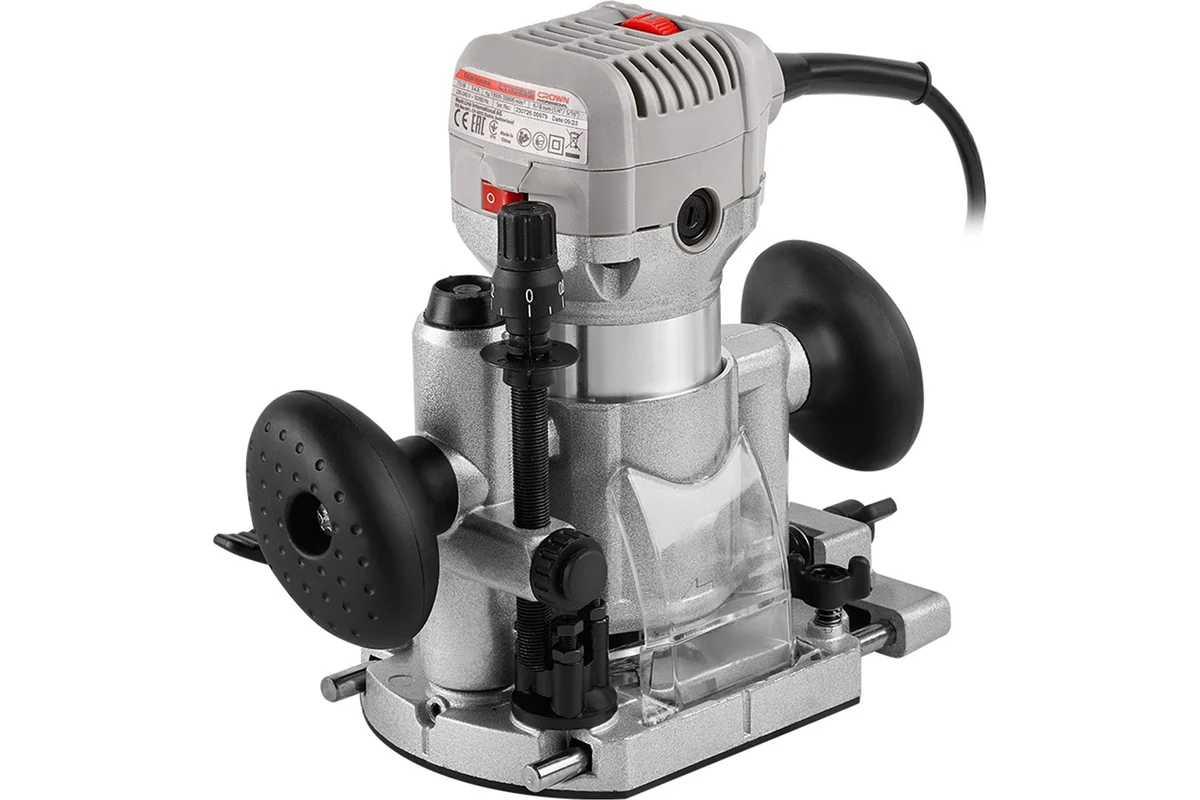 Кромочный фрезер CROWN CT11023, 710Вт, 13000/33000об/мин, цанга 6/8мм