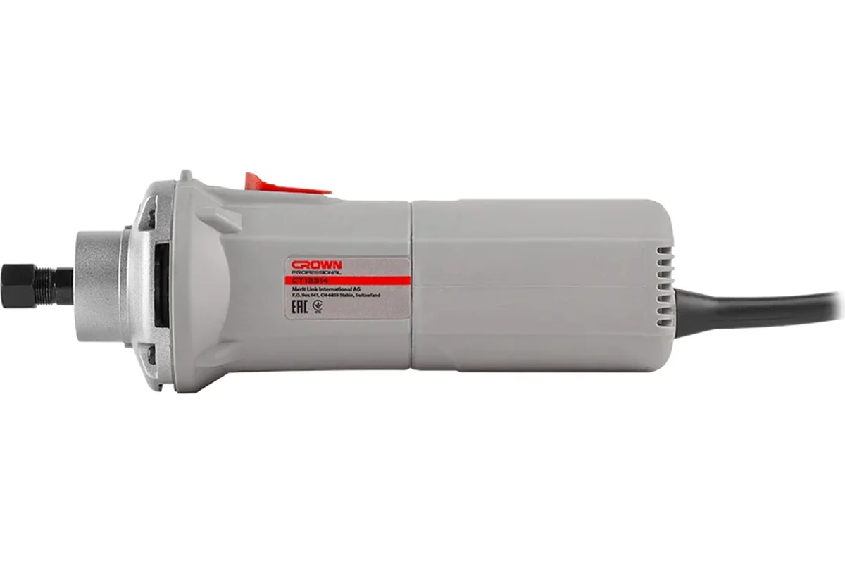 Прямая шлифовальная машина CROWN CT13314, 710Вт, 12000-28000 об/мин, цанга 6мм