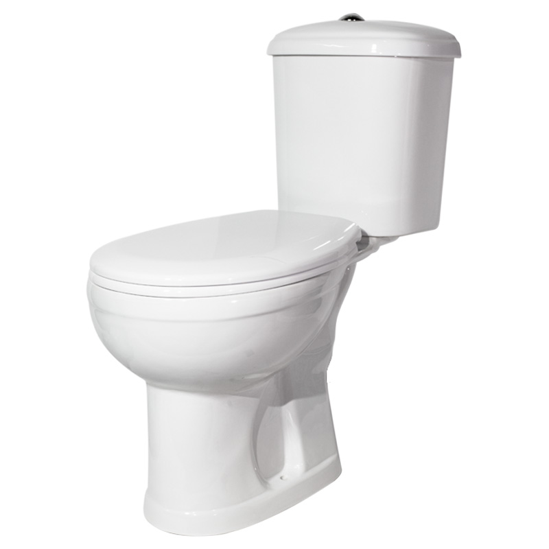 Унитаз-компакт "Дора" белый, горизонт. выпуск, нижн. подв., сиденье, арматура