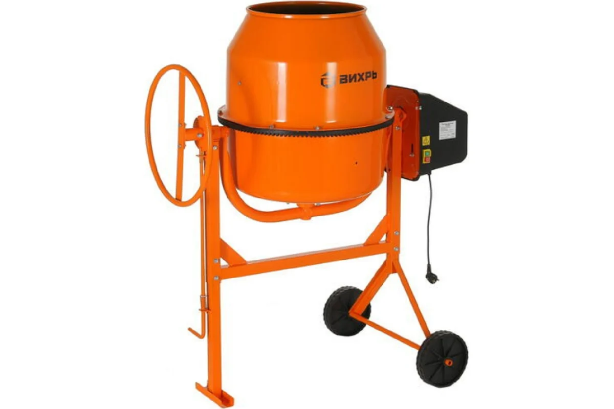 Бетоносмеситель БМ-180П, 800Вт, п/а венец  Вихрь