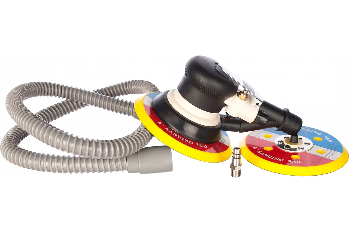 Пневмошлифмашина орбитальная SL 150SV, 150мм. 6,3 бар, 130л/мин, пылеотвод. набор оснастки