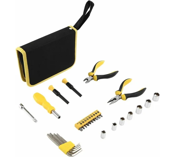 Набор инструмента 29 пр. (отвертки, биты, шестигранники, пассатижи), кейс //FIT