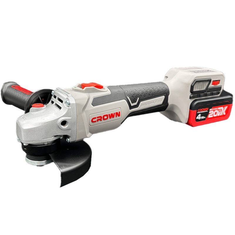 УШМ аккумуляторная BL CROWN CT23028-125HX-4S BMC 20В B3+, Бесщеточный, 1х4Ач, 3000-8000 об/мин, М14,
