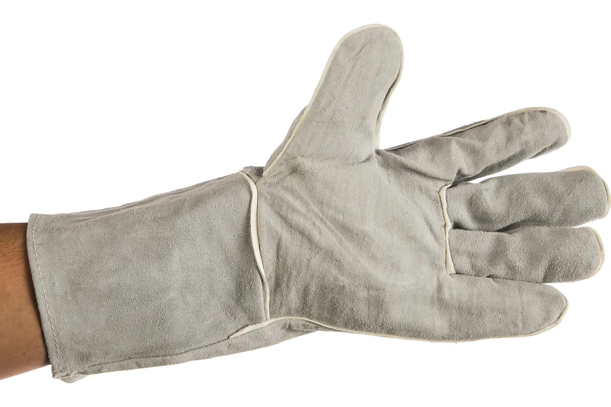 Краги спилковые удлиненные