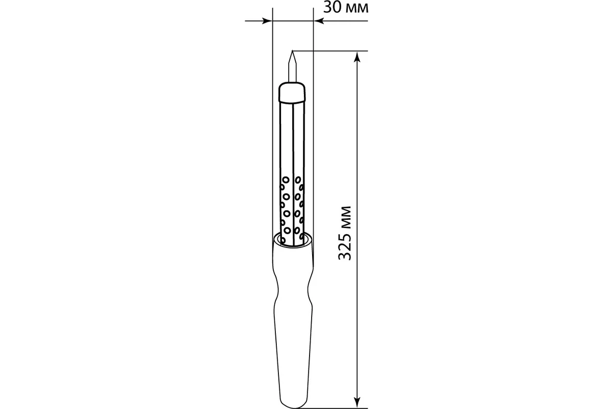 TDM Гранит паяльник 100Вт/220V ПД-100, ЭПСН, деревянная ручка, плоское жало SQ1025-0405