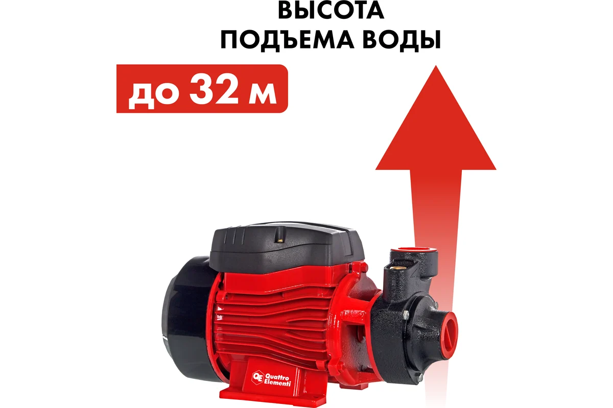 Садовый насос QUATTRO ELEMENTI Giardino  401 Ci (400 Вт, 2100 л/ч, для чистой, 32 м, 4,6 кг)