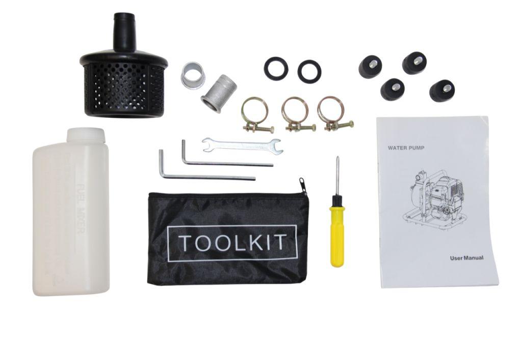 Мотопомпа ТИГР MP-26C, 2х-тактн. дв.,51.7см³, 1.65кВт/2.24 л/с,8/30м, 166л/мин, 8.65кг, 1"