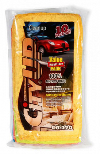 Салфетка чистящая микрофибра  н-р  2шт.25х25  СА-141
