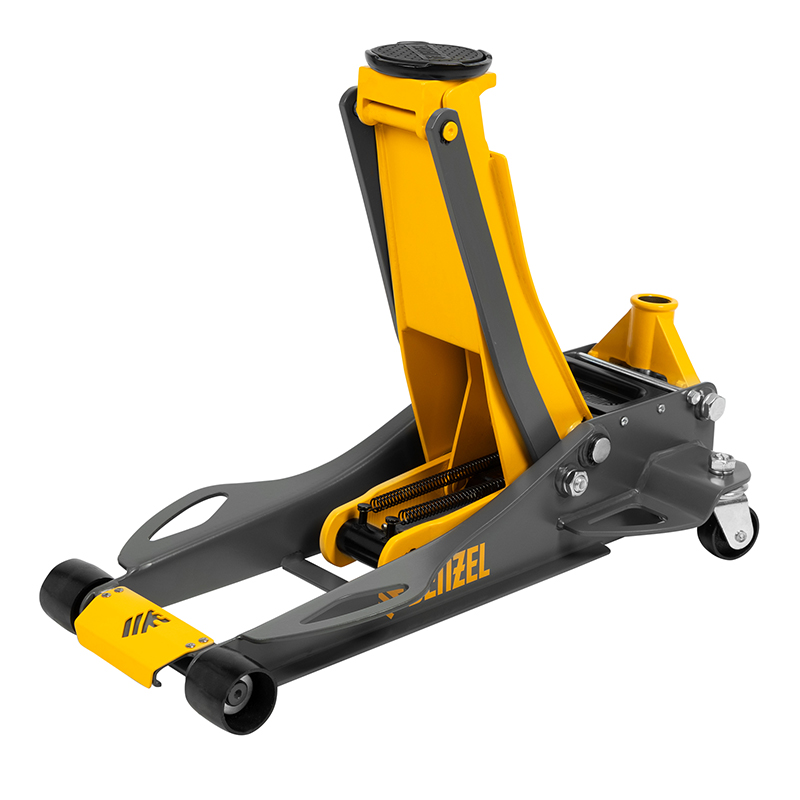 Домкрат гидравлический подкатной, 3 т, 75-500 мм, быстрый подъем, низкий подхват, проф.// Denzel