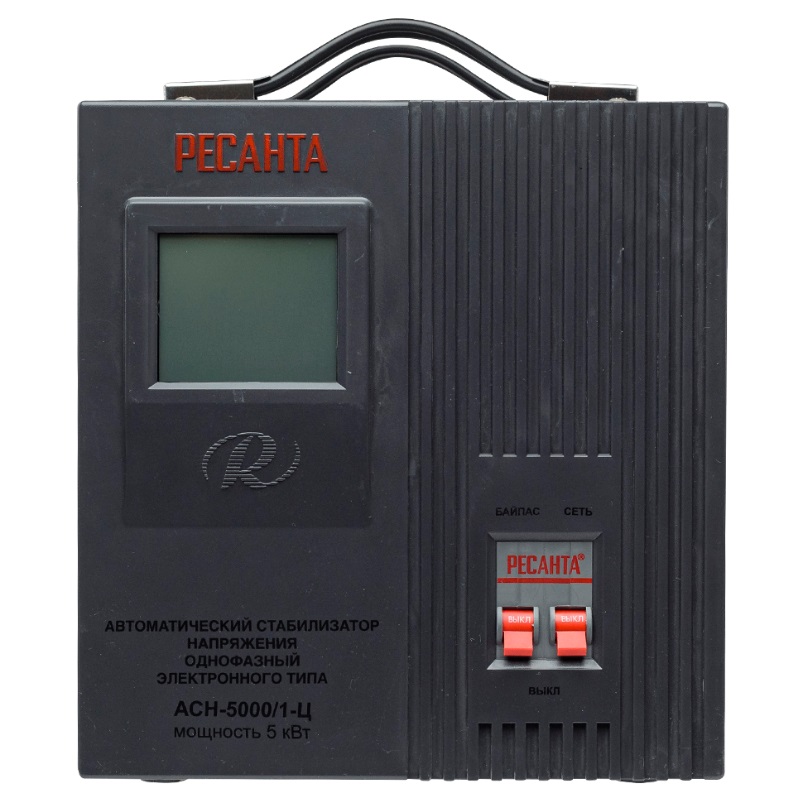 РЕСАНТА LUX АСН-5 000/1-Ц Стабилизатор напряжения, 1ф ном.мощность 5кВт, входн.напряжен.140-260В,