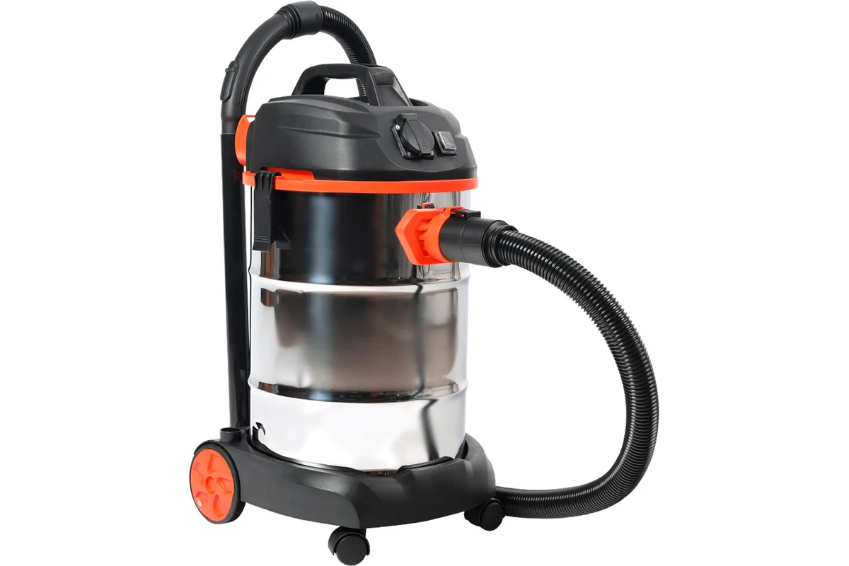 Пылесос промышленный PATRIOT VC 330, нержавеющий бак, HEPA-фильтр, розетка