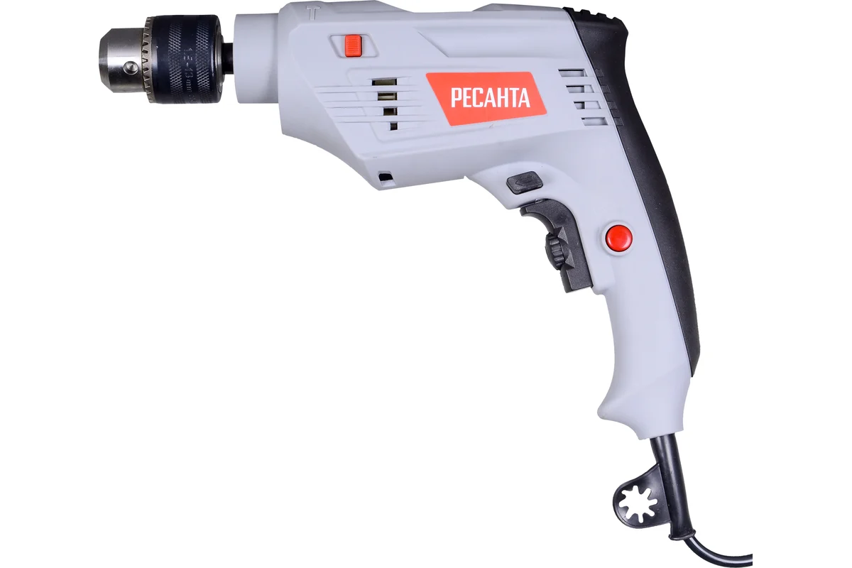 РЕСАНТА ДУ-15/680 Дрель ударная, 680 Вт. 1-ск, КЛП 13 мм, 3000 об/мин, дер./сталь 25/13 мм