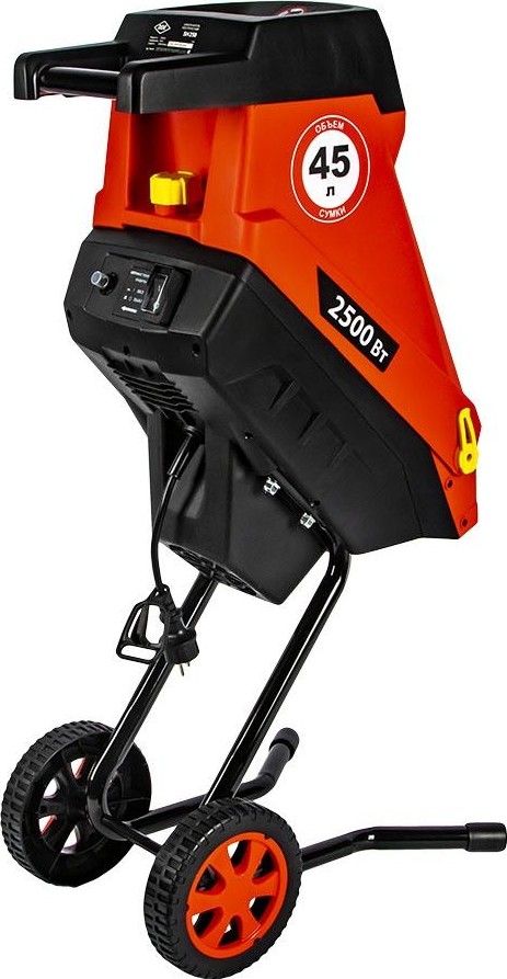 Измельчитель садовый DDE SH 250 (2,5 кВт, ножи, толщина до 45 мм, сумка для сбора 45 л) 