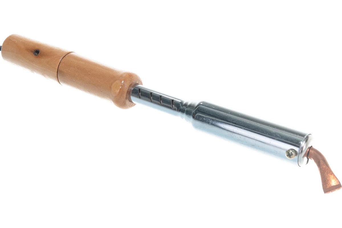 Паяльник электрика 100Вт, дерев. рукоятка //SPARTA